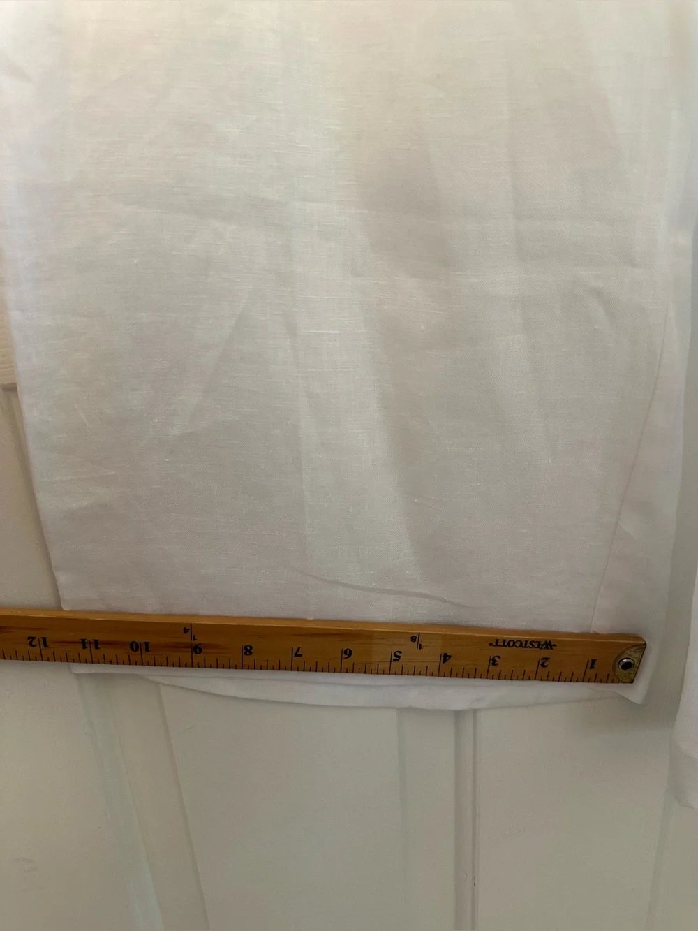 TERRA BLU XL 100% Linen Resort Coastal Made Italy White Crop Pant Beachy Natural